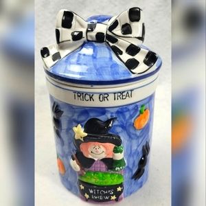 Halloween Trick Or Treat Witch’s Brew Panware Home Essentials Jar With Lid.